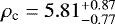 $\rho_{\textrm{c}}=5.81^{&#x002B;0.87}_{-0.77}$