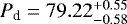 $P_{\textrm{d}}=79.22^{&#x002B;0.55}_{-0.58}$