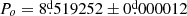 $ P_{o} = 8{{\overset{\text{d}}{.}}}519252 \pm 0{{\overset{\text{d}}{.}}}000012 $