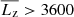 $ \overline{L_{\mathrm{z}}} > 3600 $