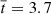 $ \overline{t}=3.7 $