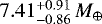$7.41^{+0.91}_{-0.86}\,{M_{\oplus}}$