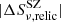 $ |\Delta S_{\mathrm{\nu,relic}}^{\mathrm{SZ}}| $