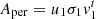 $ A_{\rm per} = u_1\sigma_1v_1^{t} $