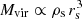 $ M_{\rm vir} \propto \rho_{\rm s}\,r_{\rm s}^3 $