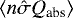 $\langle n\hat{\sigma}Q_{\textrm{abs}}\rangle$