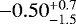 $-0.50_{-1.5}^{&#x002B;0.7}$