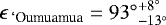 $\epsilon_{\textrm{\ `Oumuamua}} = 93{^{\circ}}_{-13{^{\circ}}}^{&#x002B;8{^{\circ}}}$
