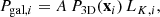 $$ \begin{aligned} P_{\mathrm{gal} ,i} = A\, P_\mathrm{3D} (\mathbf x _i)\, L_{{K},i} , \end{aligned} $$