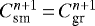 $C^{n+1}_{\textrm{sm}}\,{=}\,C^{n+1}_{\textrm{gr}}$