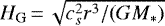 $H_{\textrm{G}}\,{=}\,\sqrt{c_s^2 r^3/(GM_{\ast})}$