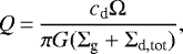 \begin{equation*} Q\,{=}\,{c_{\textrm{d}} \Omega \over \pi G (\Sigma_{\textrm{g}}+\Sigma_{\textrm{d,tot}})},\end{equation*}