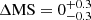 $ \Delta \mathrm{MS} = 0^{+0.3}_{-0.3} $