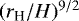 $(r_{\textrm{H}}/H)^{9/2}$