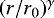 $(r / r_0)^{\gamma}$