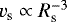 $v_{\rm{s}} \propto R_{\textrm{s}}^{-3}$