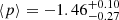 $ \langle p\rangle=-1.46_{-0.27}^{+0.10} $