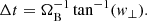 $$ \begin{aligned} \Delta t=\Omega _{\rm B}^{-1}\tan ^{-1}(w_\perp ). \end{aligned} $$