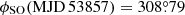 $ \phi_{\mathrm{SO}}(\mathrm{MJD}\,53857)=308{{\overset{\circ}{.}}}79 $