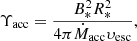 $$ \begin{aligned} \Upsilon _{\rm acc} = \frac{B_{*}^2 R_{*}^2}{4 \pi \dot{M}_{\rm acc} \upsilon _{\rm esc}}, \end{aligned} $$