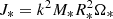 $ J_{\ast} = k^2 M_{\ast} R_{\ast}^2 \Omega_{\ast} $