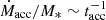 $ \dot{M}_{\mathrm{acc}}/M_{\ast} \sim t_{\mathrm{acc}}^{-1} $