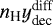 $n_{\textrm{H}} y_{\textrm{dec}}^{\textrm{diff}}$