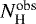 $N_{\textrm{H}}^{\textrm{obs}}$