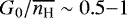 $G_0/\overline{n_{\textrm{H}}} \sim 0.5{-}1$