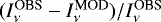 $(I_{\nu}^{\textrm{OBS}}-I_{\nu}^{\textrm{MOD}})/I_{\nu}^{\textrm{OBS}}$