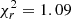 $ \chi^2_r=1.09 $