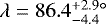 $\lambda = 86.4^{&#x002B;2.9}_{-4.4}{^{\circ}}$
