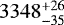 $3348_{-35}^{&#x002B;26}$