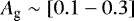 $A_{\textrm{g}} \sim \left[0.1-0.3\right]$