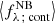 $ \left\langle f_{\lambda\,;\,\mathrm{cont}}^{\mathrm{NB}}\right\rangle $