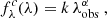 $$ \begin{aligned} f_{\lambda }^{c}(\lambda ) = k\,\lambda _{\rm obs}^{\alpha }\ , \end{aligned} $$