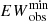 $ {EW}_{\mathrm{obs}}^{\mathrm{min}} $