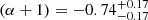 $ (\alpha+1)=-0.74^{+0.17}_{-0.17} $