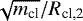 $\sqrt{m_{\textrm{cl}}}/R_{\textrm{cl,2}}$