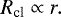 \begin{equation*}R_{\textrm{cl}} \propto r. \end{equation*}