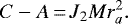 \begin{equation*}C - A\,{=}\,J_2 M r_a^2 .\end{equation*}