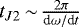 $t_{J2}\,{\sim}\,\frac{2\pi}{\textrm{d}\omega/\textrm{d}t}$