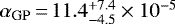 $\alpha_{\mathrm{GP}}\,{=}\,11.4^{&#x002B;7.4}_{-4.5}\times 10 ^{-5}$