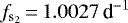 $f_{\textrm{s}_2}\,{=}\,1.0027\,{\textrm{d}^{-1}}$