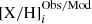 $ \mathrm{[X/H]}^{\mathrm{Obs/Mod}}_{i} $