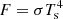 $ F=\sigma T_{\rm s}^4 $