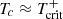 $ T_c\approx T_{\rm crit}^+ $