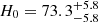 $ H_0 = 73.3^{+5.8}_{-5.8} $