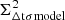 $ \Sigma^2_{\rm \Delta t\sigma {\rm model}} $