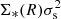 $ \Sigma_*(R) \sigma_{\rm s}^2 $